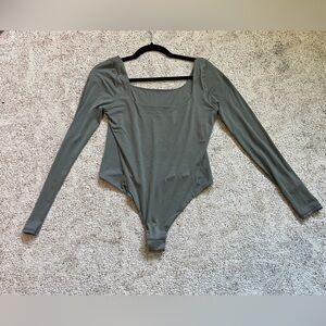 Wundermost Ultra Soft Nulu Square Neck Long Sleeve Body Suit